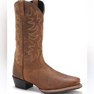 Men’s Laredo Breakout Vintage Tan Western Cowboy Leather Boot 10.5 Wide NWOT